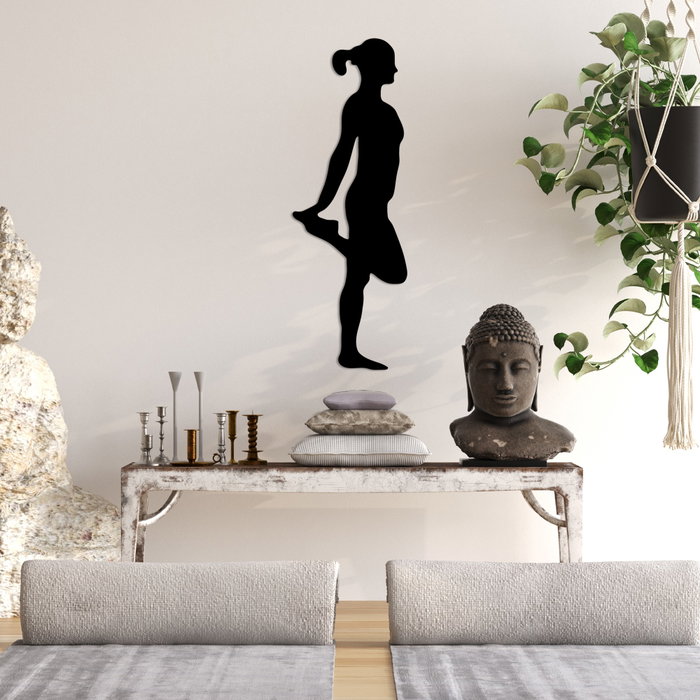 Wallity Yoga 1 Escultura de pared de metal Negro Wallity Yoga 1 Escultura de pared de metal Negro